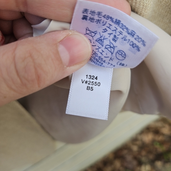 Lands' End beige wool silk linen blend blazer size 18 - Picture 5 of 5